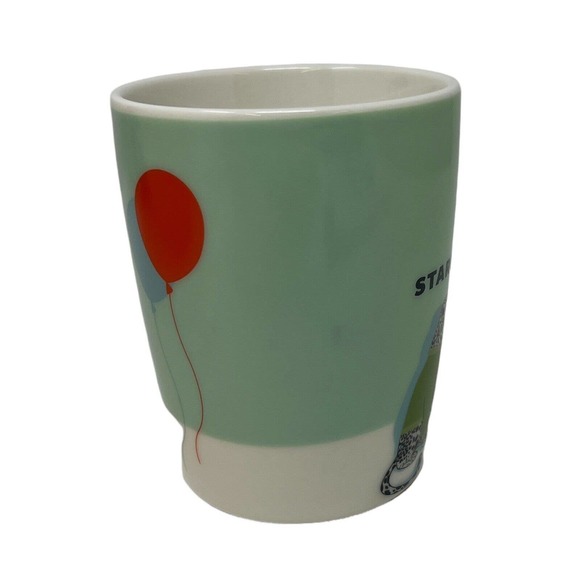 Starbucks 2020 Coffee Mug Cheetah and Balloons Green‎ and Ivory 10oz - Picture 3 of 5